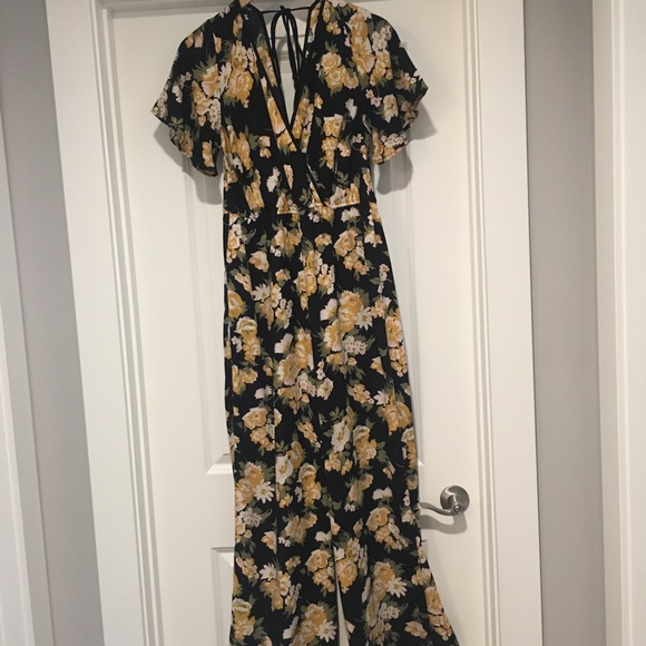 target black floral jumpsuit